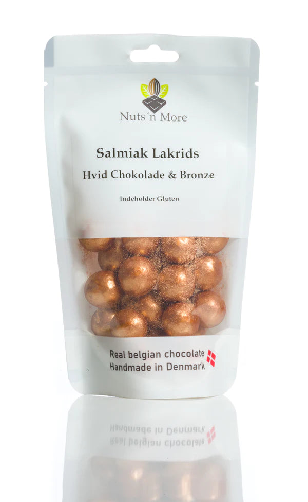 Salmiaklakrids m. hvid chokolade og bronze