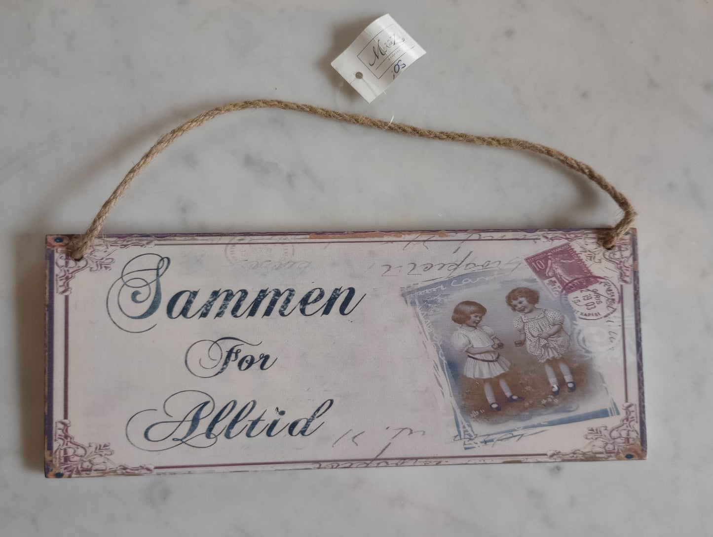 Træskilt: Sammen for altid