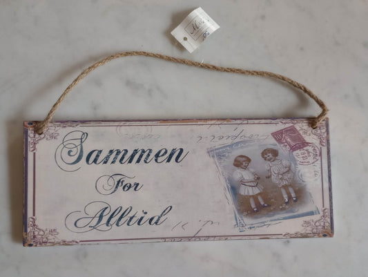 Træskilt: Sammen for altid