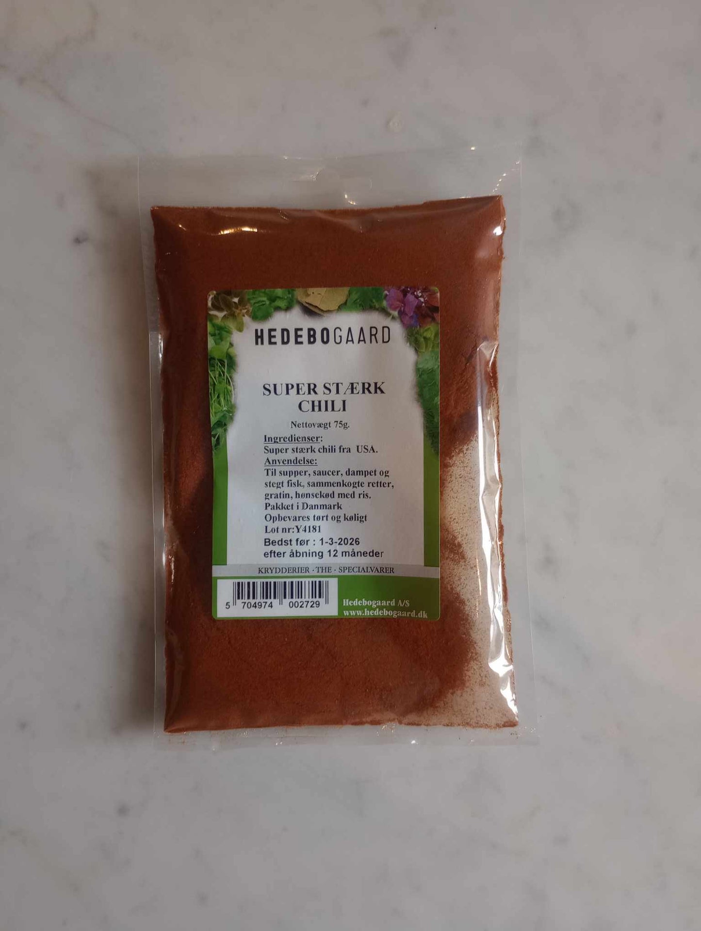 Super stærk chili - Hedebogaard