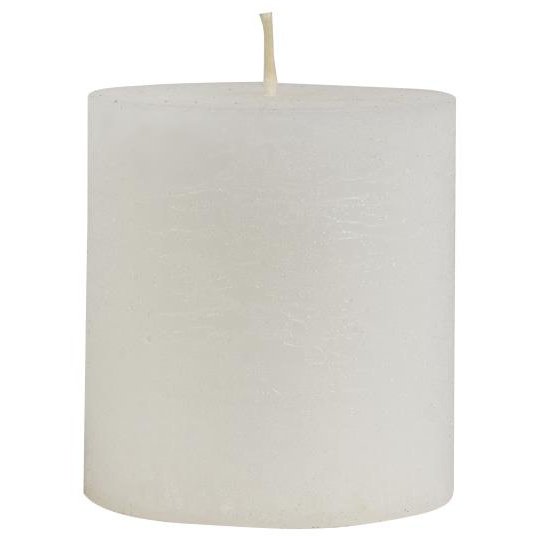 Rustikbloklys, hvid H: 7,5