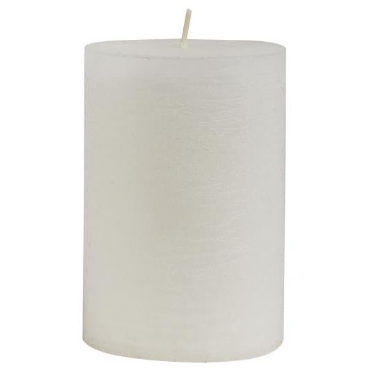 Rustikbloklys, hvid H: 10