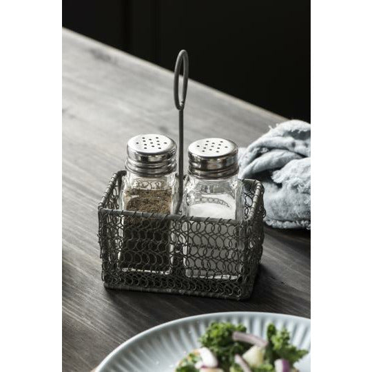 Salt/peber holder, Zink