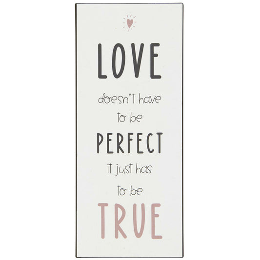 Metalskilt Love doesn't have to be perfect