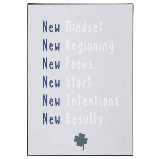 Metalskilt New Mindset New Beginning