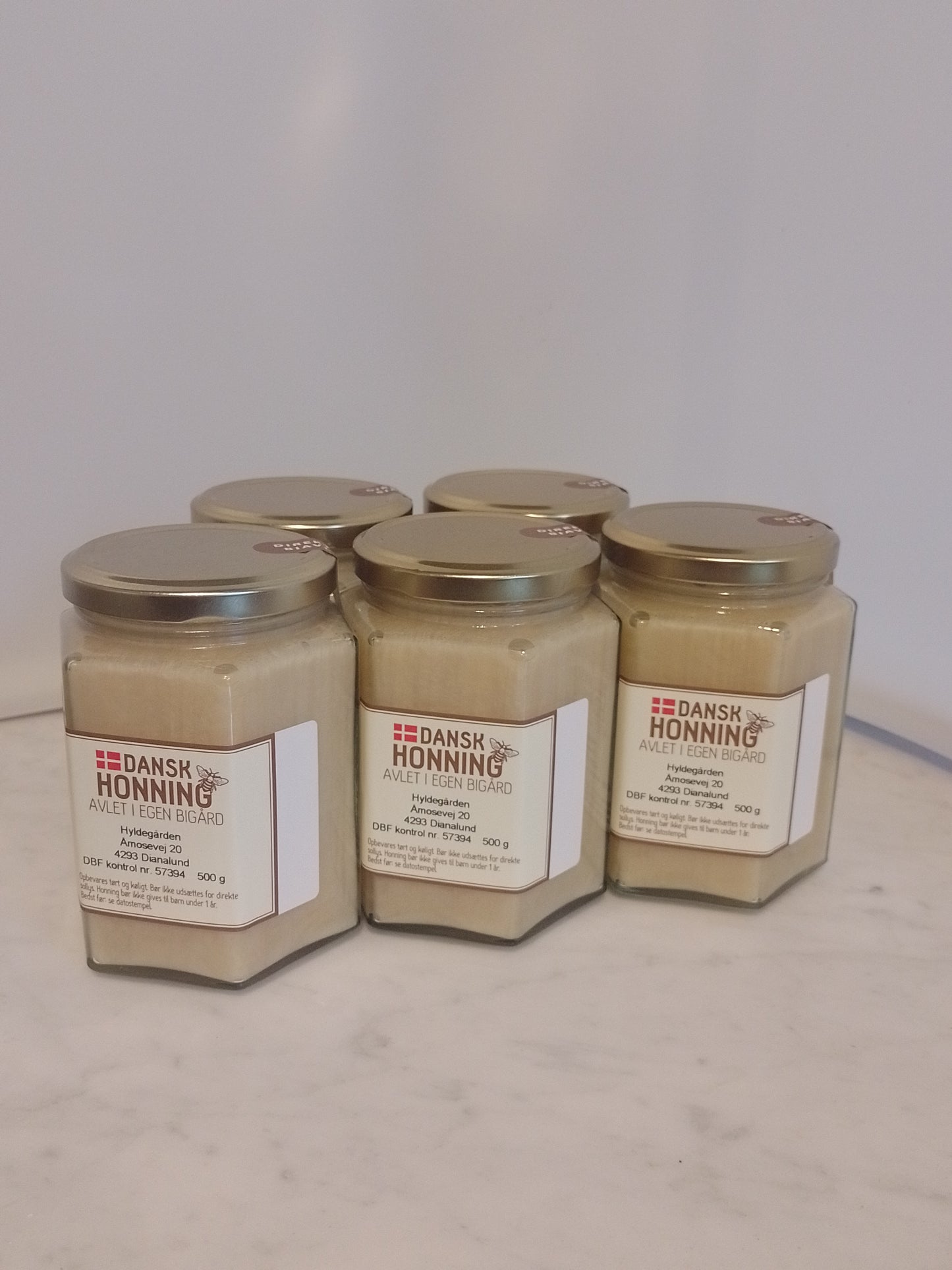 Sensommerhonning, 5 stk á 500g