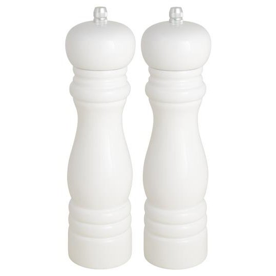Salt- & peberkværn hvid, sæt af 2