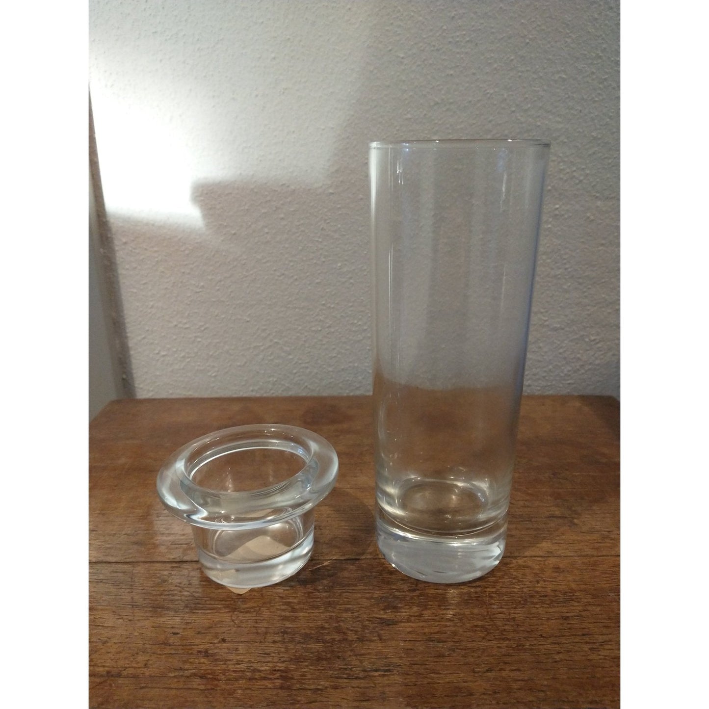 Stage til fyrfad, glas