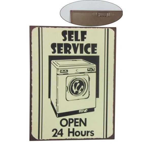 Metaltskilt Self Service Open 24 hours