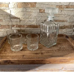 KARAFFEL MED 4 GLAS "KRYSTAL" GAVEÆSKE - Kjærs Brugskunst