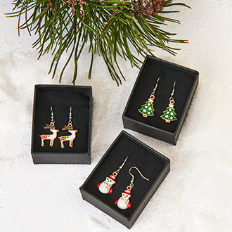 Øreringe med julemotiver