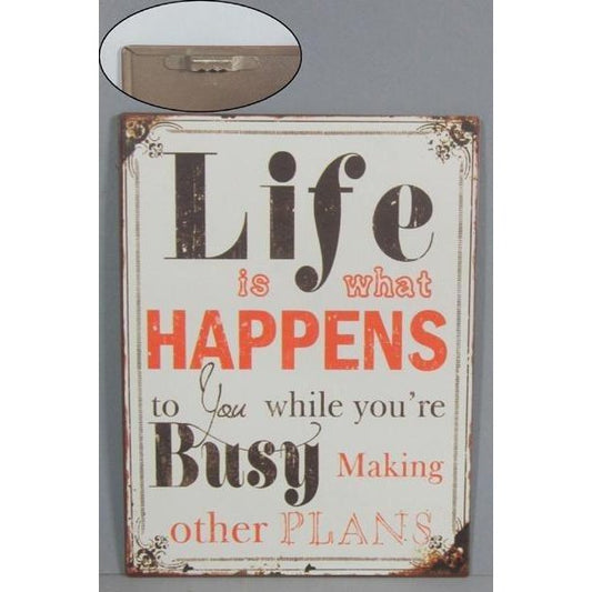 Metalskilt Life is what happens to you while you're busy making other plans