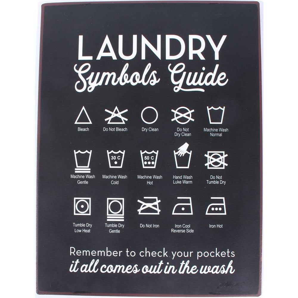 Metalskilt Laundry Symbols Guide